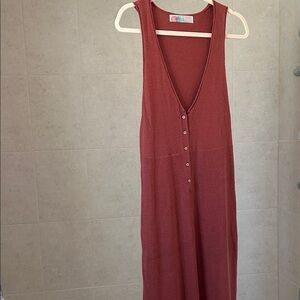 Free People Sleeveless Rust Maxi Dress
